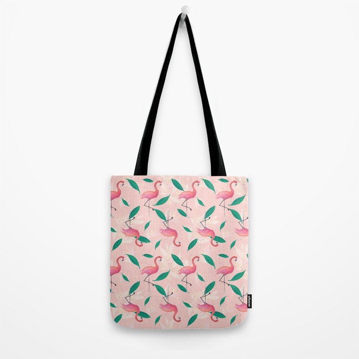 Pink flamingo tropical pattern Tote Bag Gallery Image 2