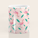 Pink flamingo tropical pattern Coffee Mug Gallery Image 4