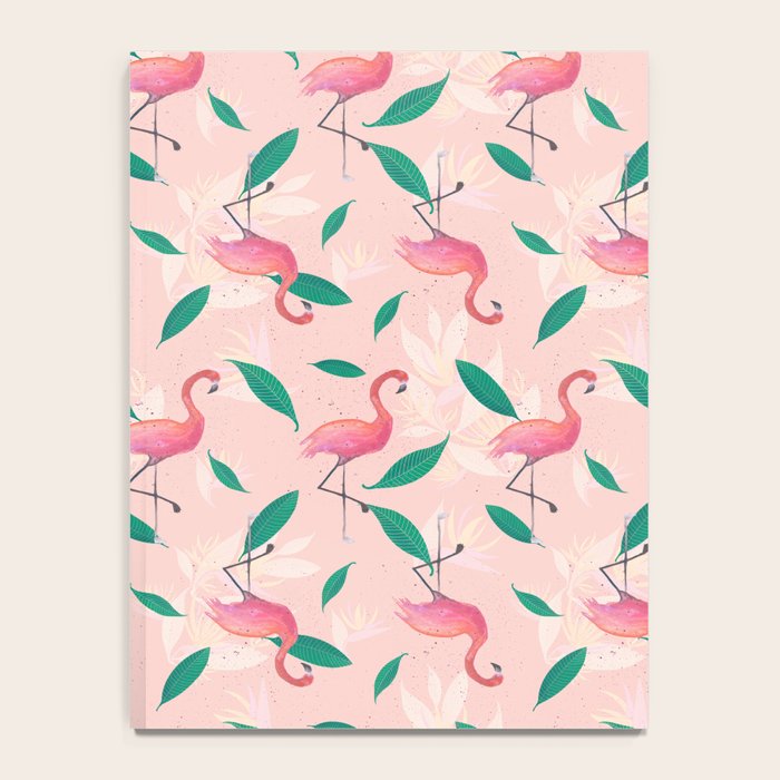 Pink flamingo tropical pattern Notebook Gallery Image 4