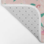 Pink flamingo tropical pattern Bath Mat Gallery Image 2