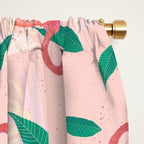 Pink flamingo tropical pattern Window Curtain Gallery Image 2