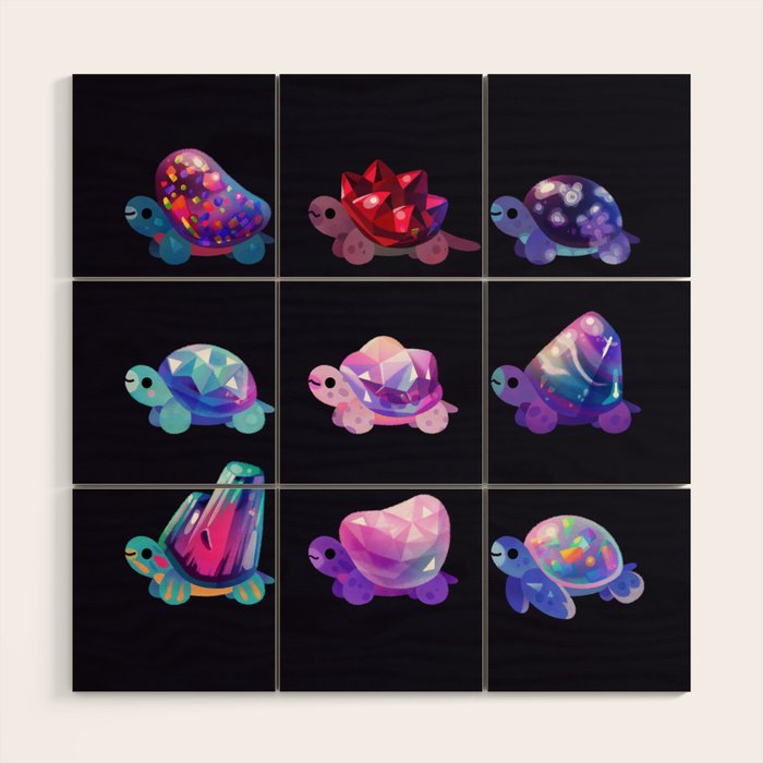 Jewel turtle Wood Wall Art Gallery Image 1