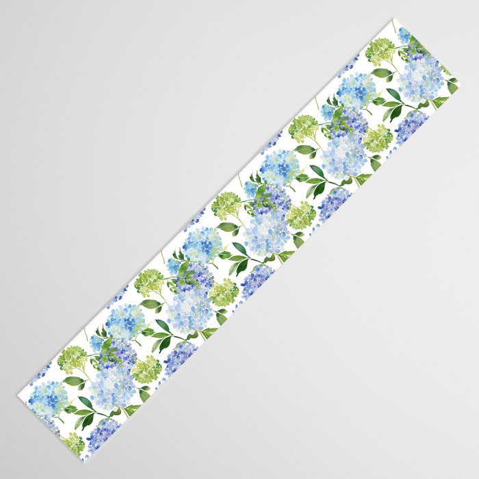 Blue Hydrangea Flowers Table Runner Gallery Image 3