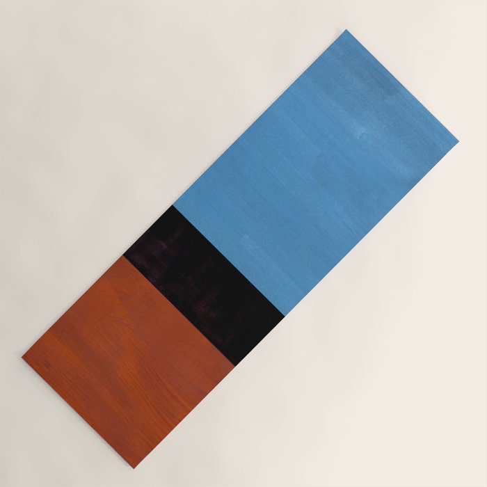 Autumn Sky Color field Abstract Mid Century Modern Minimalist  Yoga Mat Gallery Image 1