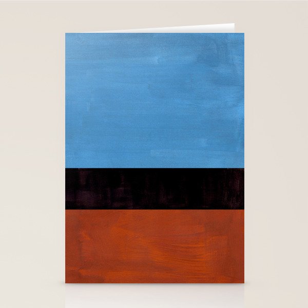 Autumn Sky Color field Abstract Mid Century Modern Minimalist  Stationery Card Gallery Image 2