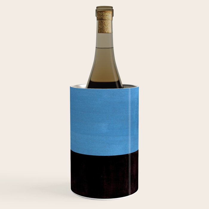 Autumn Sky Color field Abstract Mid Century Modern Minimalist  Wine Chiller Gallery Image 3