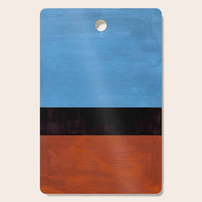Autumn Sky Color field Abstract Mid Century Modern Minimalist  Cutting Board Gallery Image 1