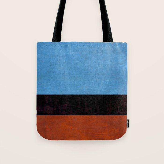Autumn Sky Color field Abstract Mid Century Modern Minimalist  Tote Bag Gallery Image 1