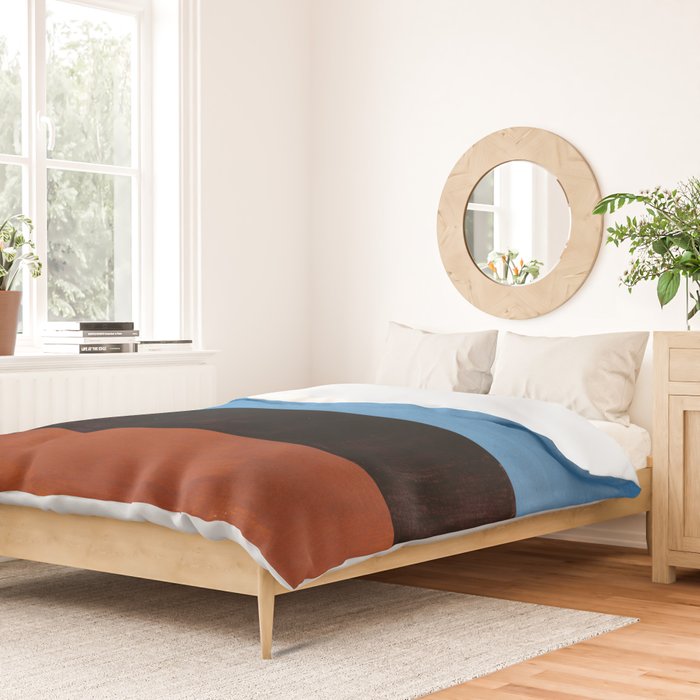 Autumn Sky Color field Abstract Mid Century Modern Minimalist  Duvet Cover Gallery Image 2