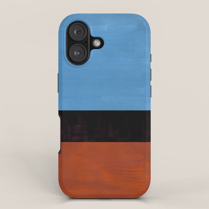 Autumn Sky Color field Abstract Mid Century Modern Minimalist  iPhone Case Gallery Image 1