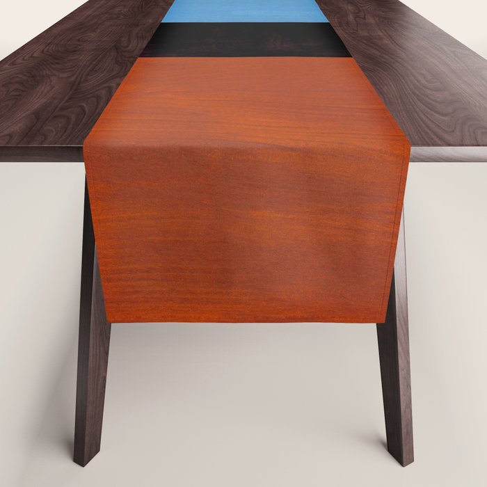Autumn Sky Color field Abstract Mid Century Modern Minimalist  Table Runner Gallery Image 1
