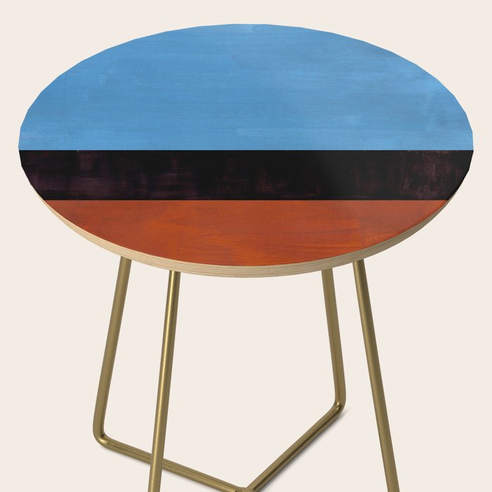 Autumn Sky Color field Abstract Mid Century Modern Minimalist  Side Table Gallery Image 2