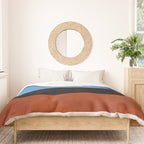 Autumn Sky Color field Abstract Mid Century Modern Minimalist  Duvet Cover Gallery Image 3