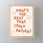 What's The Best That Could Happen in Burnt Orange and Linen White Mini Art Print Gallery Image 1