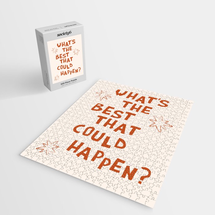What's The Best That Could Happen in Burnt Orange and Linen White Jigsaw Puzzle Gallery Image 2