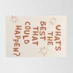 What's The Best That Could Happen in Burnt Orange and Linen White Rug Gallery Image 2
