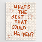What's The Best That Could Happen in Burnt Orange and Linen White Jigsaw Puzzle Gallery Image 1
