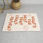 What's The Best That Could Happen in Burnt Orange and Linen White Rug Gallery Image 1