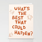 What's The Best That Could Happen in Burnt Orange and Linen White Stationery Card Gallery Image 2
