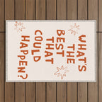 What's The Best That Could Happen in Burnt Orange and Linen White Outdoor Rug Gallery Image 1