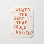 What's The Best That Could Happen in Burnt Orange and Linen White Bath Mat Gallery Image 1
