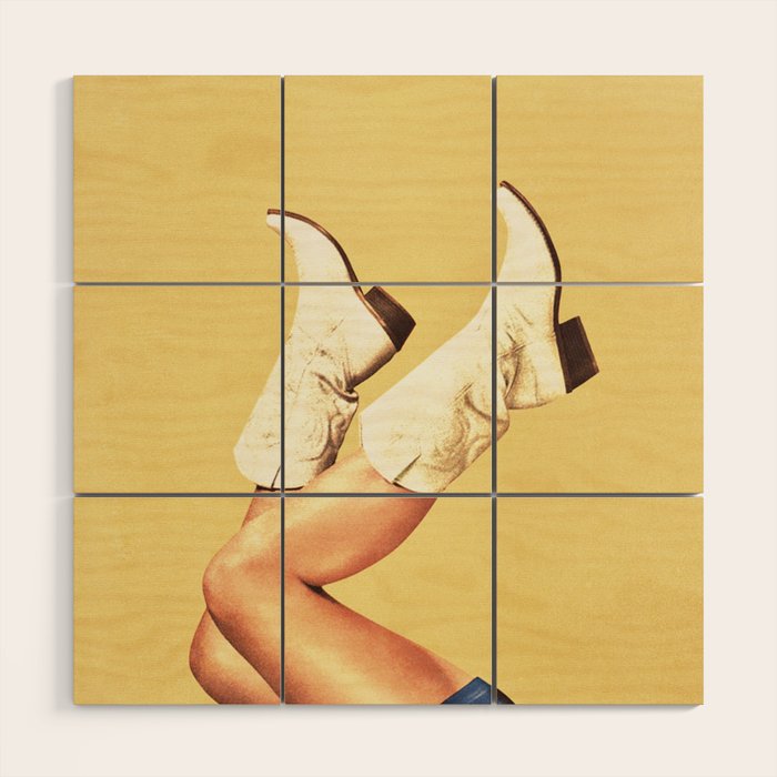 These Boots - Yellow Wood Wall Art Gallery Image 1