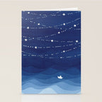 Garland of Stars IV, night sky Stationery Card Gallery Image 2