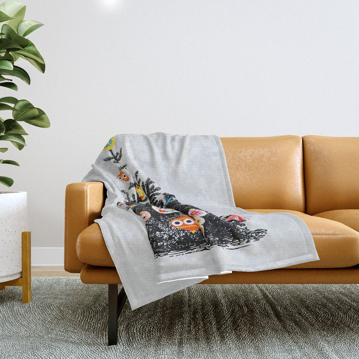 Decorated christmas tree Throw Blanket Gallery Image 1