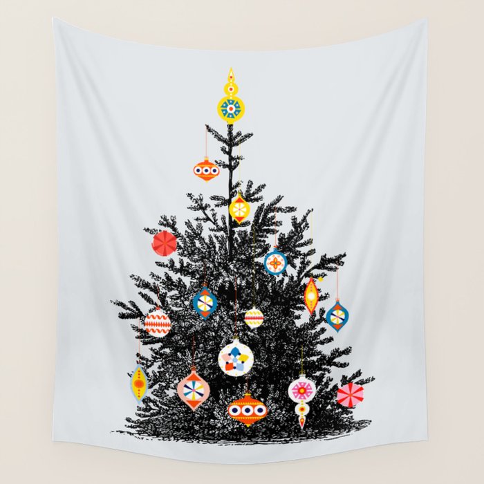 Decorated christmas tree Wall Tapestry Gallery Image 4