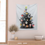 Decorated christmas tree Wall Tapestry Gallery Image 2