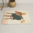 Girl who Loves Autumn Rug Gallery Image 1