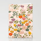 Botanical Cloisonne Garden Cream Stationery Card Gallery Image 2