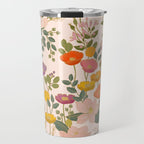 Botanical Cloisonne Garden Cream Travel Mug Gallery Image 1