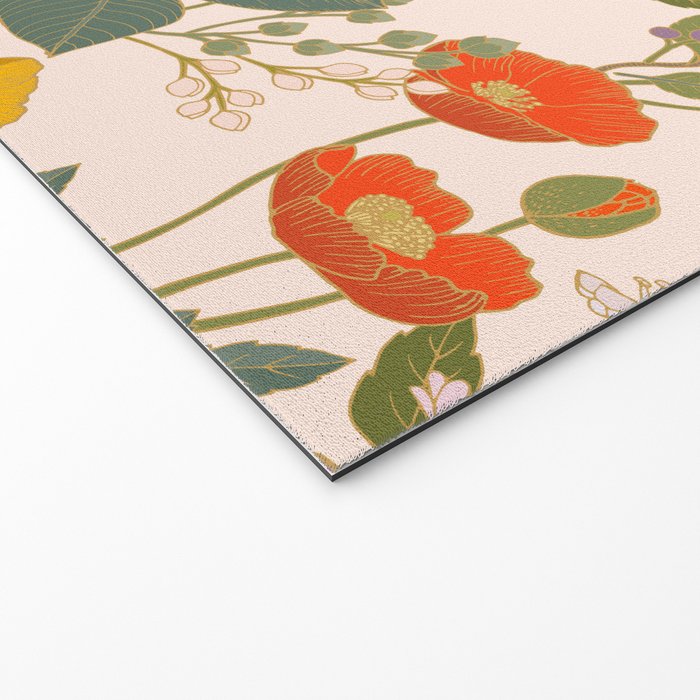Botanical Cloisonne Garden Cream Welcome Mat Gallery Image 2