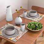 Botanical Cloisonne Garden Cream Placemat Gallery Image 2