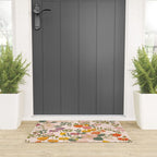 Botanical Cloisonne Garden Cream Welcome Mat Gallery Image 3