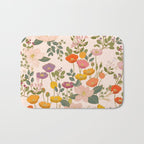 Botanical Cloisonne Garden Cream Bath Mat Gallery Image 1