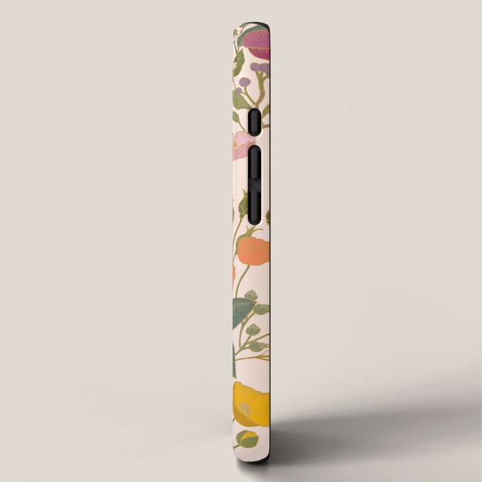 Botanical Cloisonne Garden Cream iPhone Case Gallery Image 2