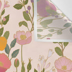 Botanical Cloisonne Garden Cream Wall Tapestry Gallery Image 3
