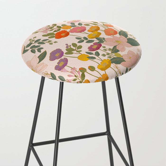 Botanical Cloisonne Garden Cream Stool Gallery Image 2