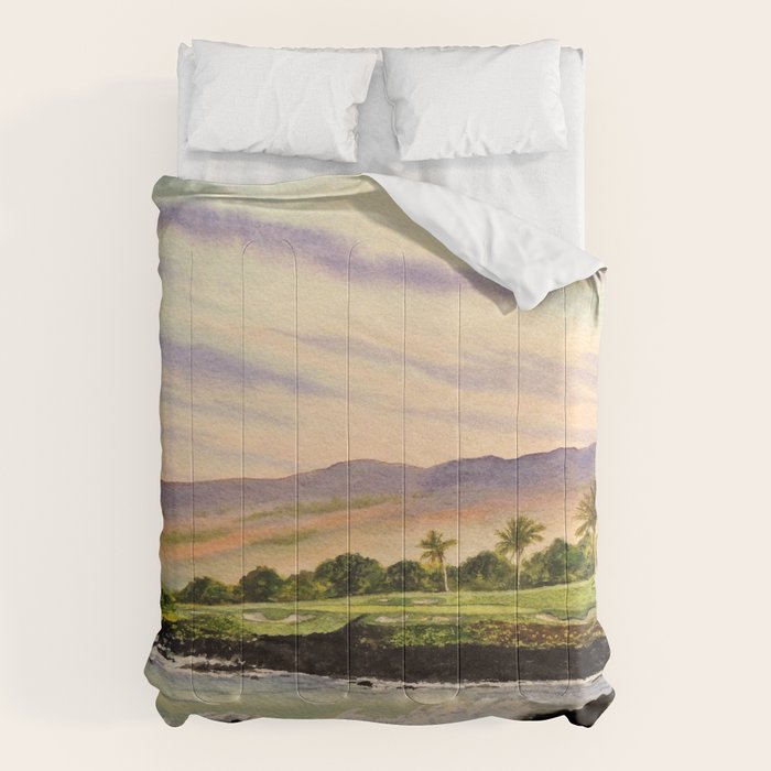 Mauna Kea Golf Course Hawaii Hole 3 Comforter Gallery Image 6