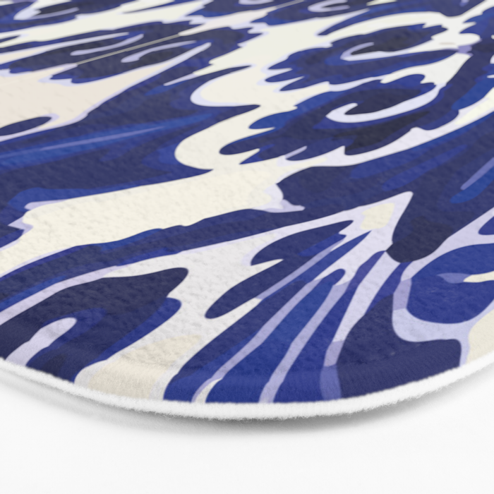 Talavera mexican tile traditional blue ceramic mosaic Bath Mat Gallery Image 3