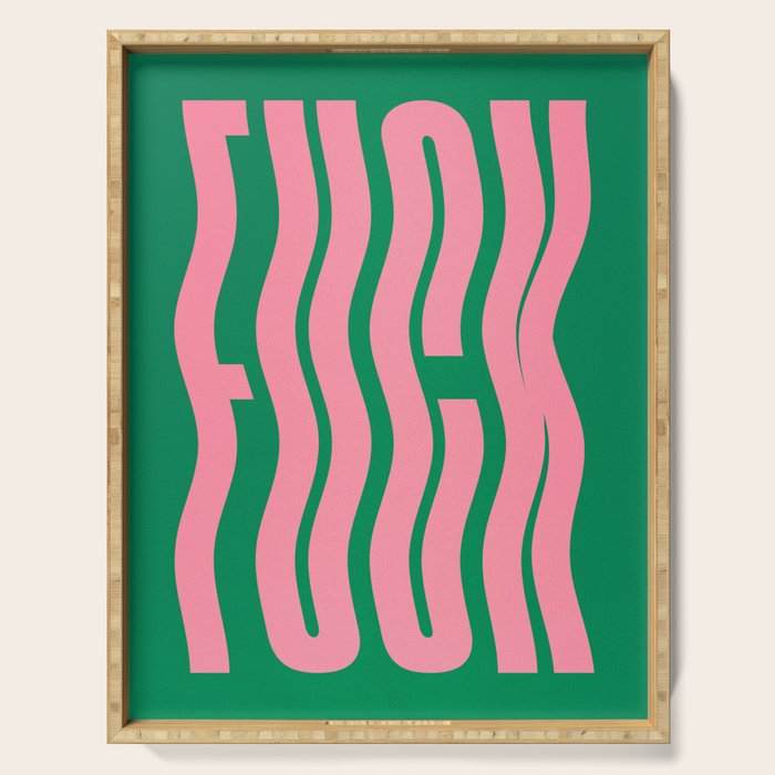 Favorite Word: Tropical Wavy Edition Serving Tray Gallery Image 1