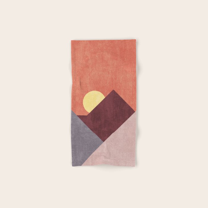 LANDSHAPES / Mountains - Sunset Bath Towel Gallery Image 1