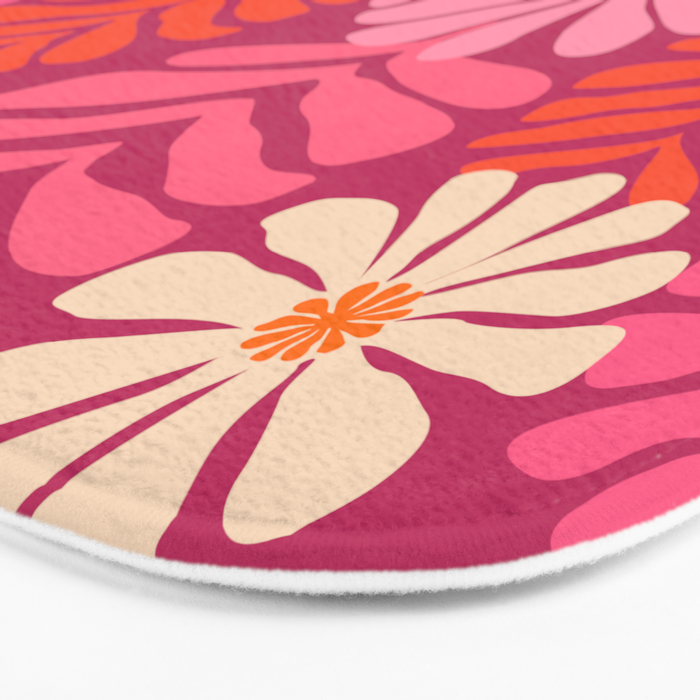 Secret Kisses Floral Design Bath Mat Gallery Image 3