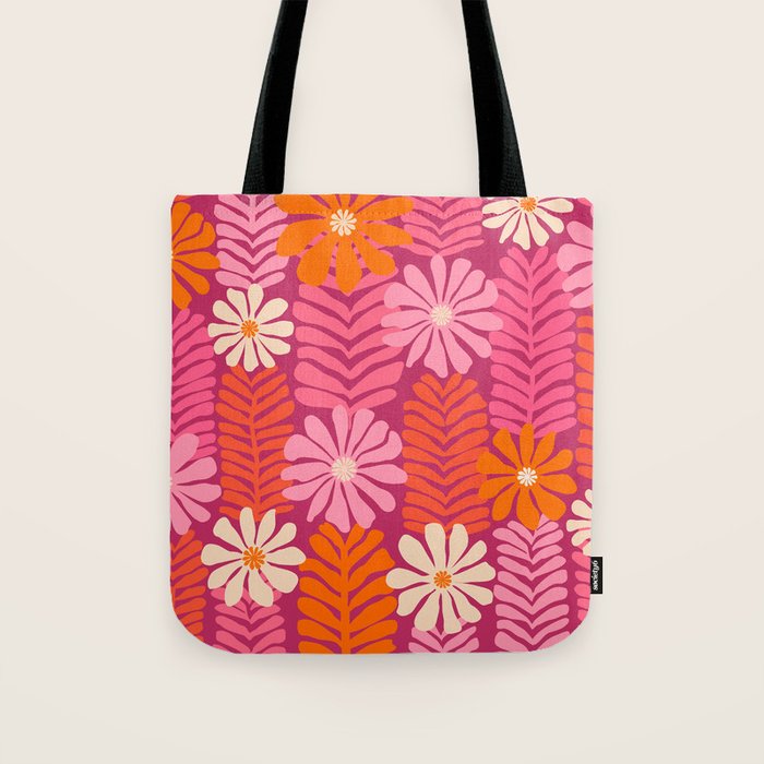 Secret Kisses Floral Design Tote Bag Gallery Image 1