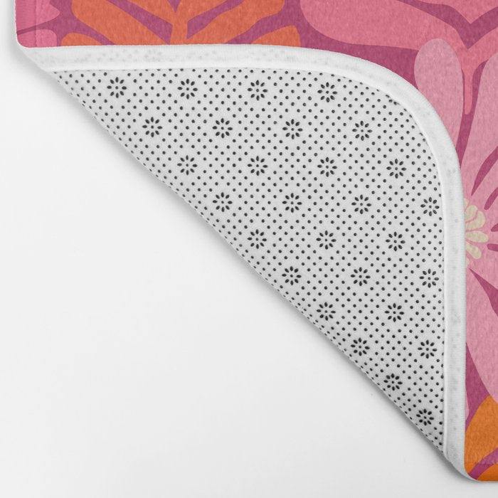 Secret Kisses Floral Design Bath Mat Gallery Image 2