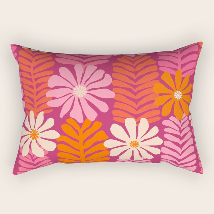 Secret Kisses Floral Design Rectangular Pillow Gallery Image 2