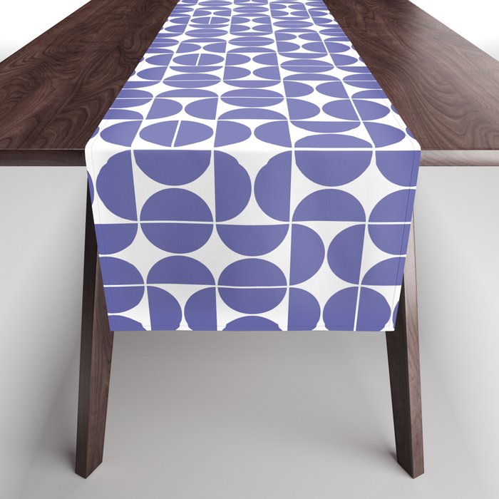 Mid Century Modern Geometric 04 Very Peri Table Runner Gallery Image 1