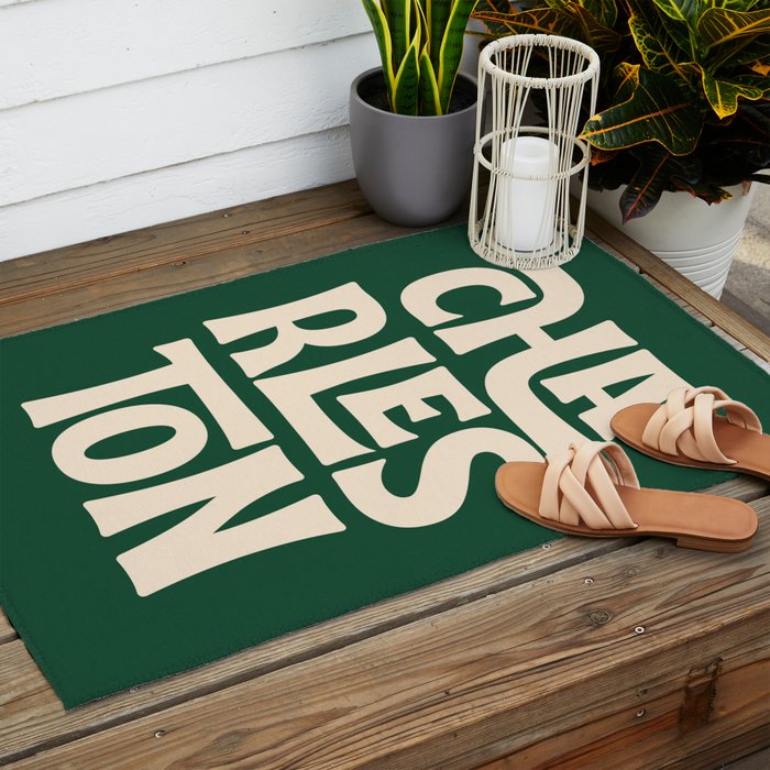 Charleston - Modern Typography Print Outdoor Rug Gallery Image 2